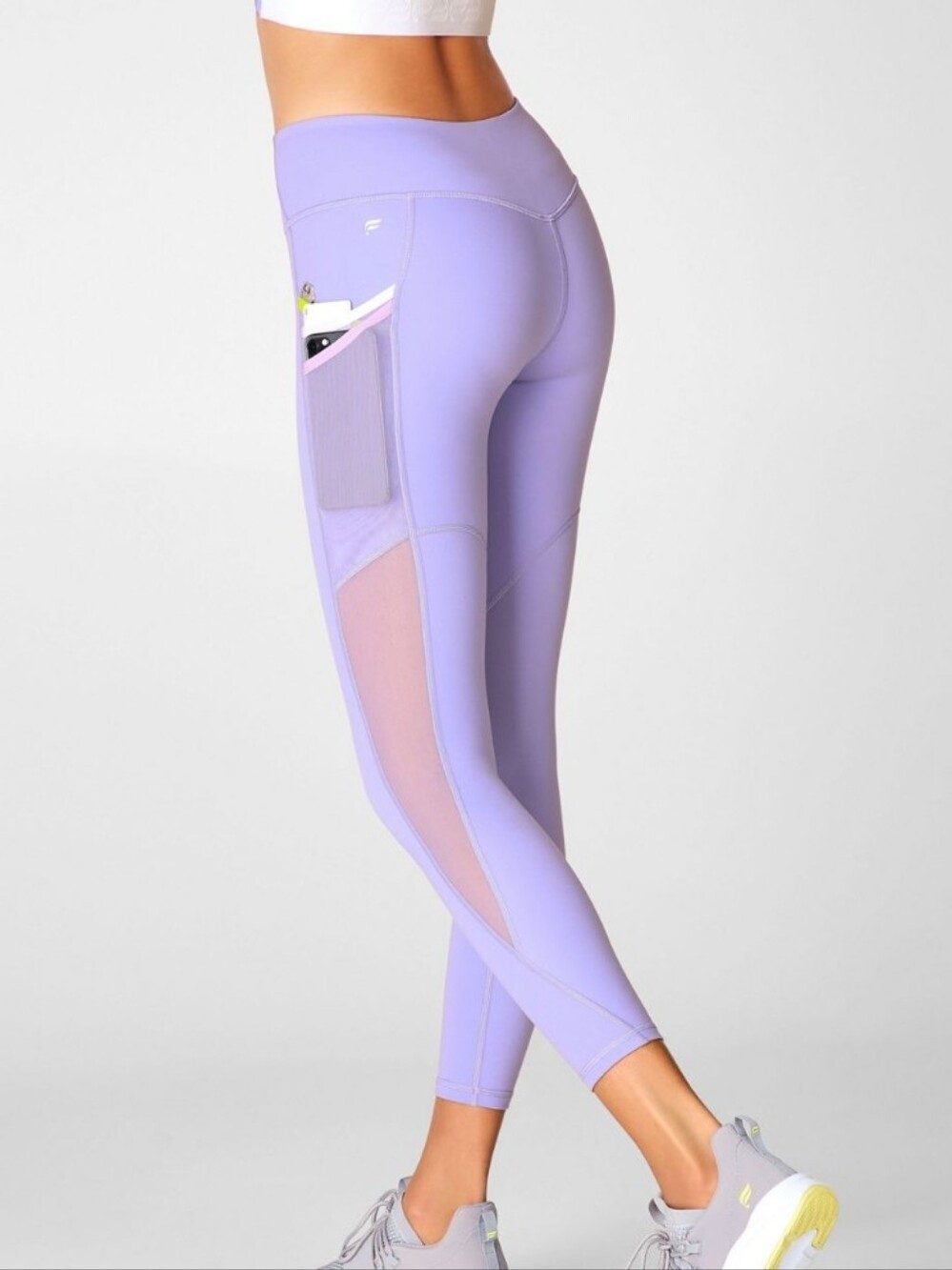 Fabletics Trinity Motion365® Mid-Rise Lavender 7/8 Leggings